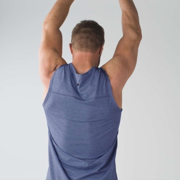 LULULEMON Training Sleeveless Tank Top Heathered Harbor Blue - Picture 3 of 9